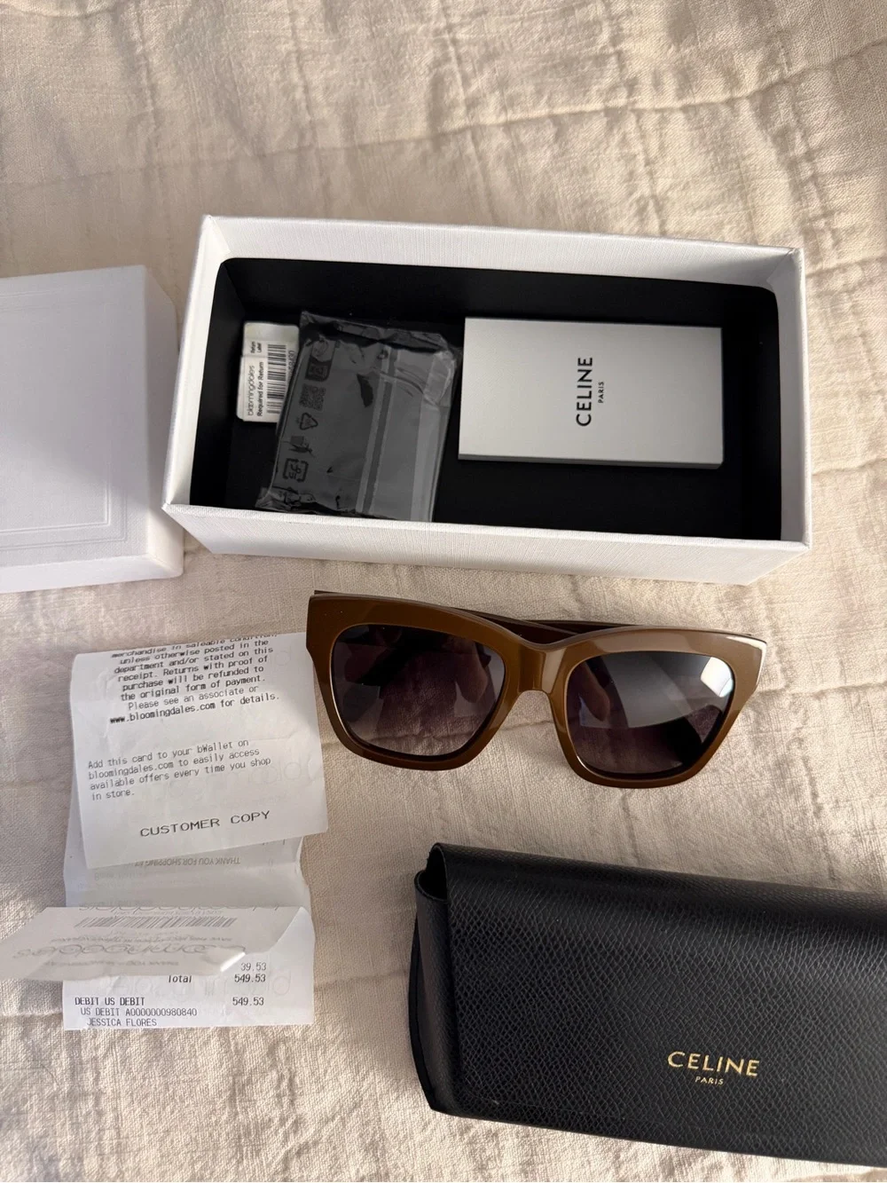 Celine Brown Cat Eye Sunglasses with Dark Lenses